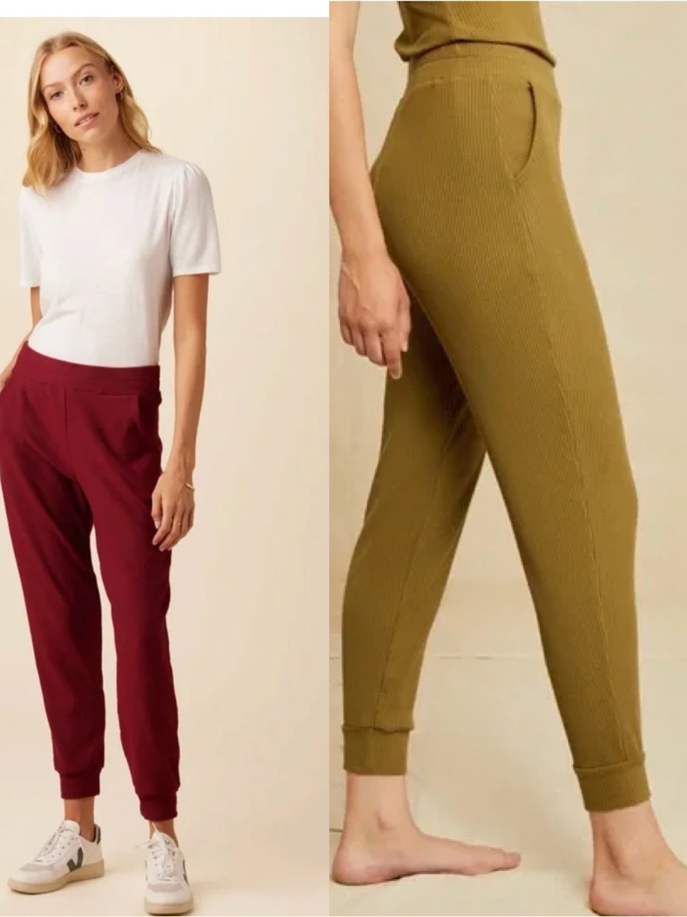 AMOUR VERT rib leggings/joggers